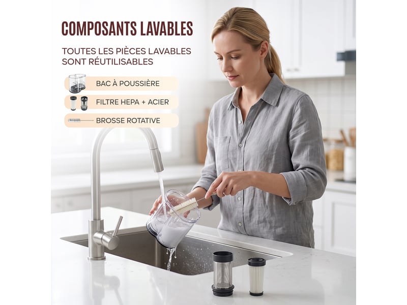  M2 aspirateur anti-acariens 550w 16kpa matelas uv-c stérilisation air chaud filtration hepa aromathérapie câble 5m M2 - Conforama R