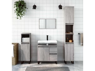 Ensemble de meubles de salle de bain 3 pcs sonoma gris cf63815