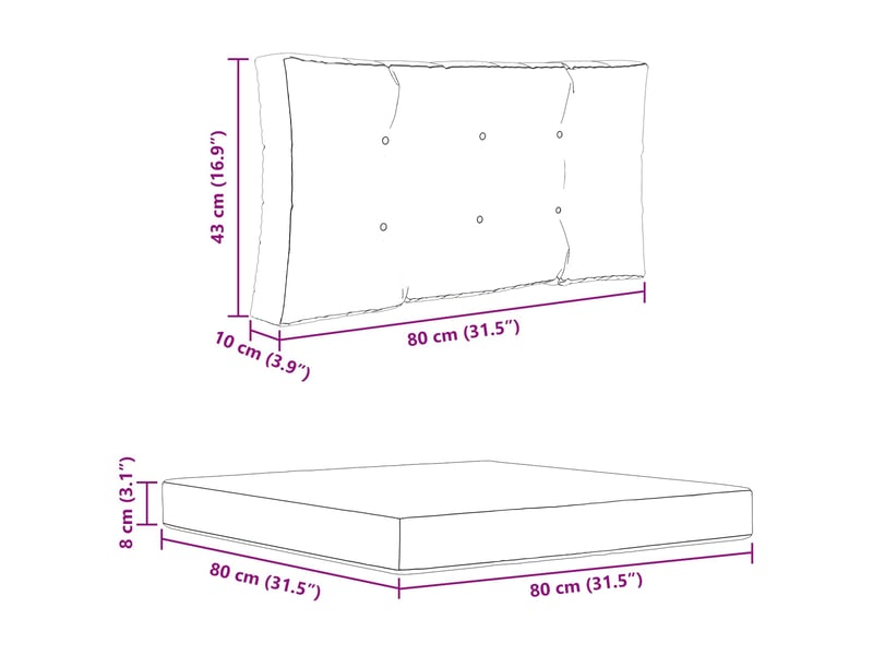 Coussin de canapé d'extérieur, coussin de chaise polyester rouge 80 x 80 cm cf54158 - Conforama E
