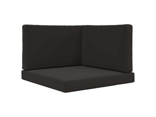 Coussin de canapé d'extérieur, coussin de chaise polyester noir 80 x 80 cm cf54134