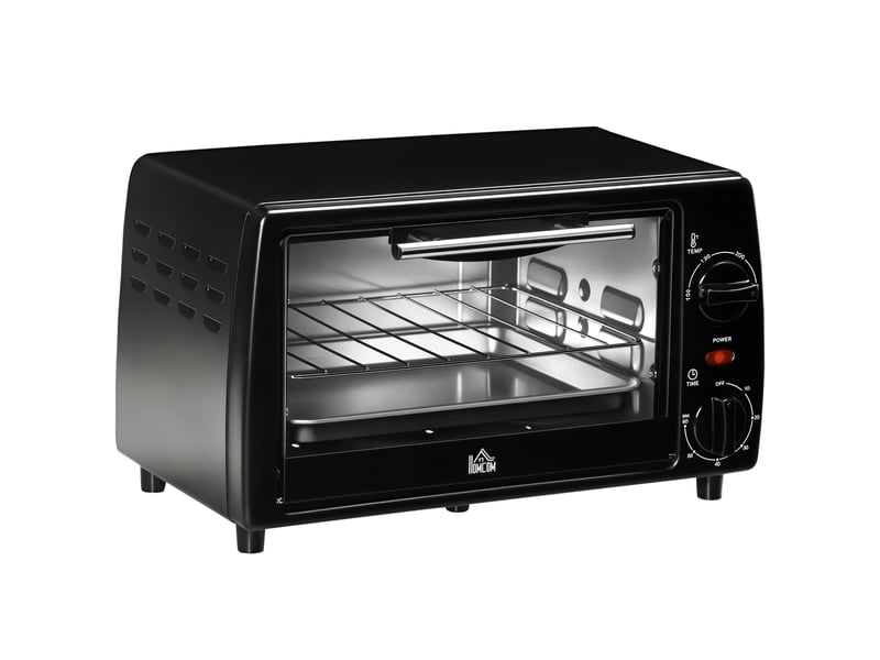  Mini-four électrique 10 l avec minuterie 60 min, noir, 36,5 x 26 x 22 cm  - Conforama A