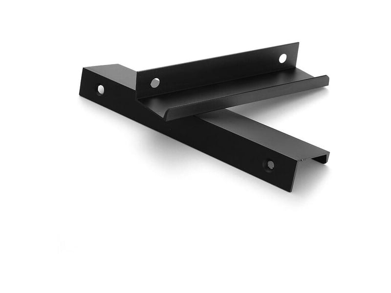 Poignées invisibles noir mat 96 mm, poignées en alliage d'aluminium pour meubles de cuisine  - Conforama B