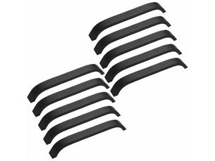 10 unités de poignées noires modernes pour meubles, 160 mm, poignées pour portes, armoires et placards de cuisine avec vis