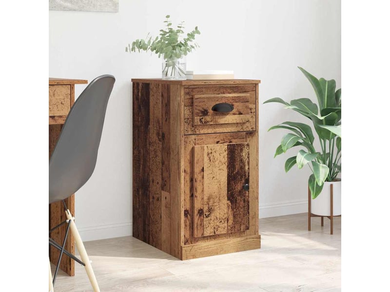  Meuble d'appoint, meuble de rangement salon 40 x 50 x 75 cm bois d'ingénierie bois ancien  - Conforama B