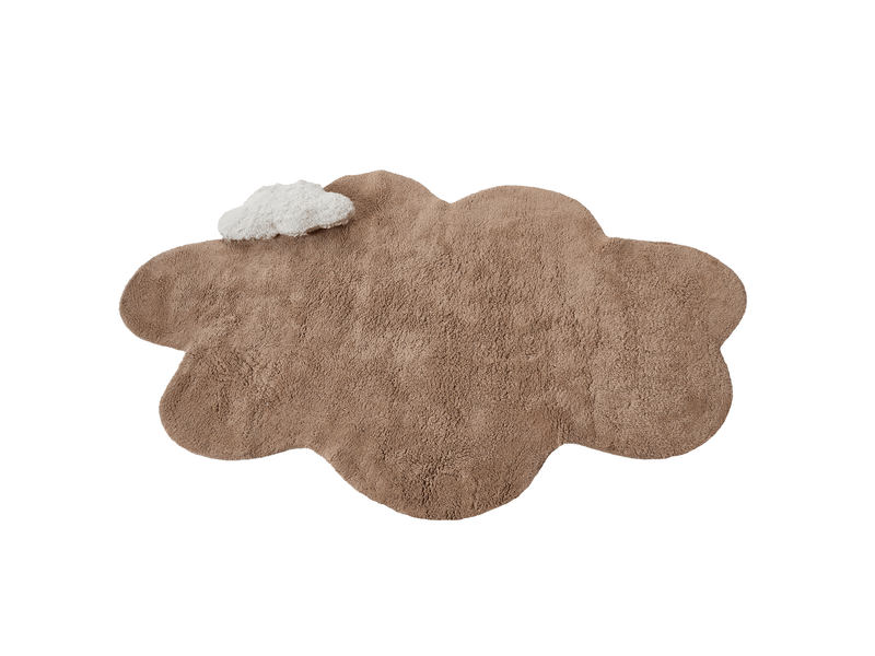 Tapis enfant hodka marron clair 80 x 120 cm coton avec coussin - Conforama A