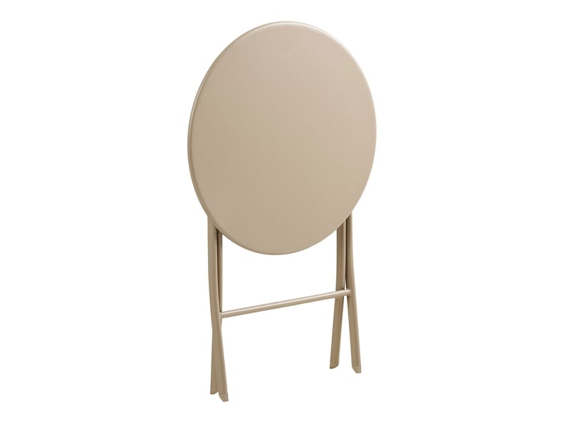  Set bistro arcas 3 pièces en corde et acier taupe — 2 chaises et 1 table  - Conforama E