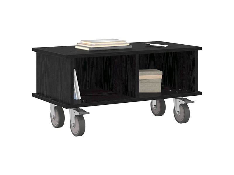  Meuble tv - banc tv - meuble de rangement 68,5 x 35 x 35 cm chêne noir bois d'ingénierie  - Conforama C