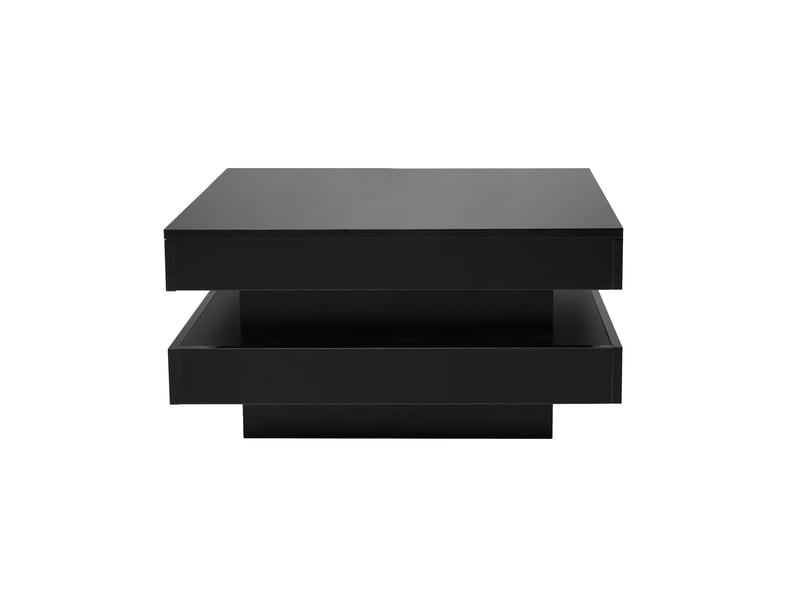  Table basse carrée noire led bluetooth 70x70x36 cm - style moderne  - Conforama W