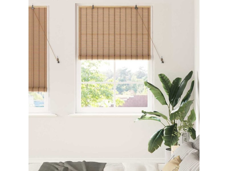 Store enrouleur - rideau enrouleur nature 120 x 220 cm bambou - Conforama B