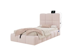 Lit simple 90x200 cm <strong>HAUSS SPOLE</strong>  <strong></strong> coloris rose