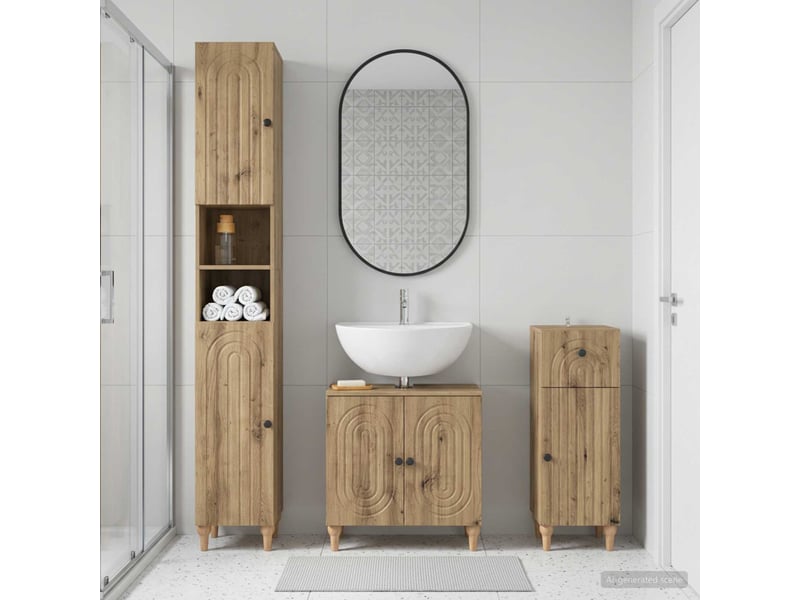  Ensemble de meuble de salle de bain 3 pièces alkmaar cf63288  - Conforama B