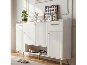 Meuble à chaussures 12 paire(s)  <strong>MAISENTIEL</strong>  <strong></strong> coloris blanc