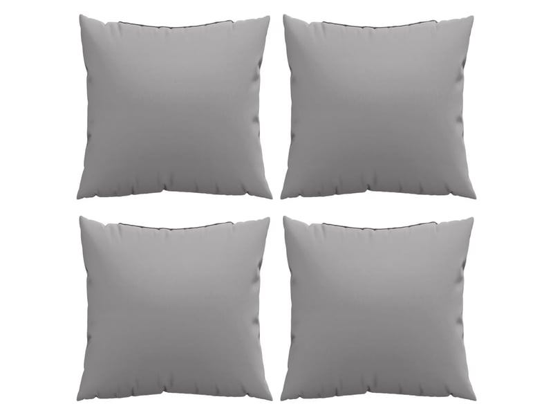  Lot de 4 coussins de canapé, coussins décoratifs gris 50x50 cm tissu cf59237  - Conforama D