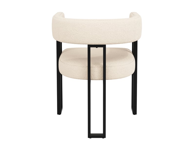  Lot de 4 chaises en tissu et métal coloris beige chaise beige - Conforama E