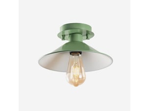 Plafonnier vintage en métal ostel, design rétro avec douille e27 - taupe