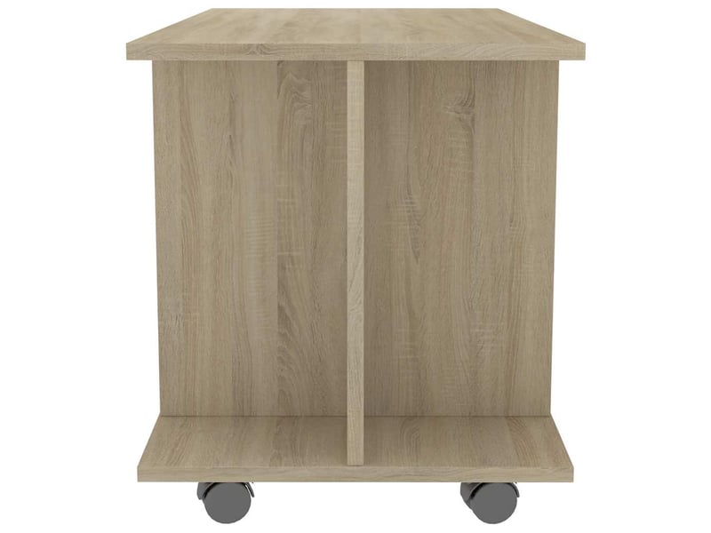  Meuble tv - banc tv - meuble de rangement et roulettes chêne sonoma 80x40x45 cm bois ingénierie  - Conforama E