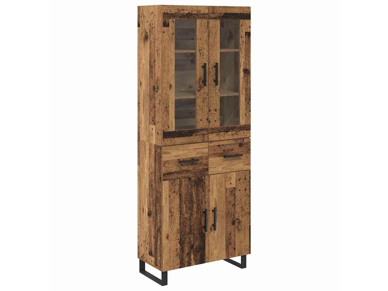 Haut armoire, armoire de rangement bois ancien 69,5x34x180 cm shl46569 - Conforama A