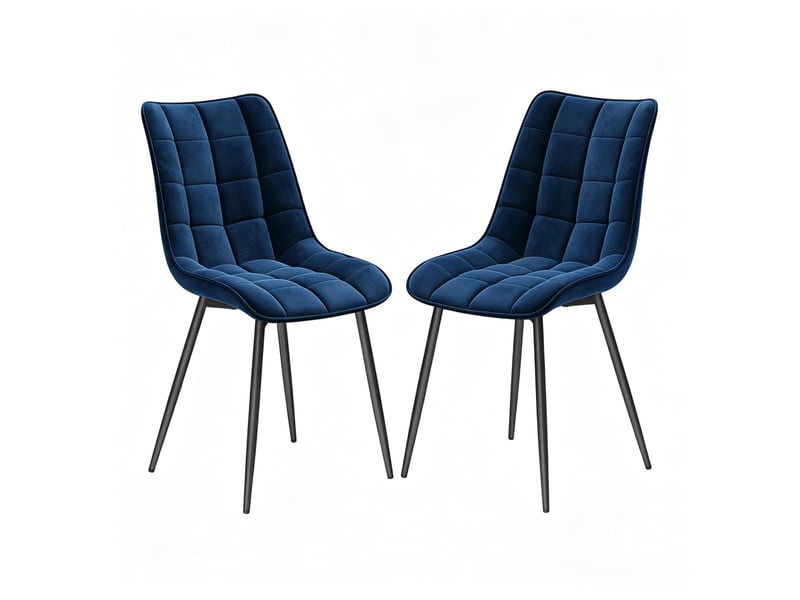  Chaises de salle à manger lot de 2 élégantes avec siège rembourré confortable et design moderne  - Conforama A