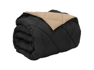 Duvet - couette complet toute l'année noir et taupe 200 x 220 cm