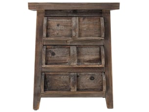 Table de chevet en bois marron 45x35x55 cm h