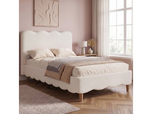 Lit simple 90x200 cm <strong>HAUSS SPOLE</strong>  <strong></strong> coloris blanc