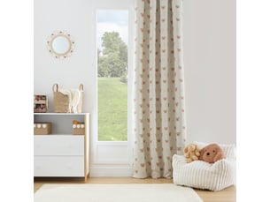 Rideau occultant enfant billie 140x260cm beige motif oursons