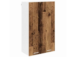 Meuble de rangement cuisine, armoire suspendue bois ancien 60x31x100cm shl4820