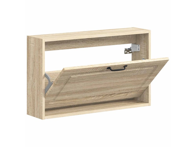  Meuble à chaussures mural, armoire à chaussures utrecht 71x17x43 cm chêne sonoma  - Conforama C