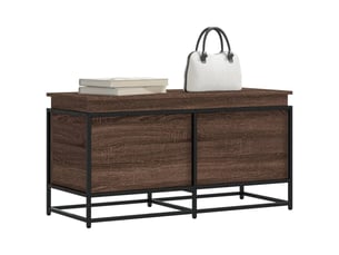 Boîte de rangement, coffre de rangement avec couvercle chêne marron bois ingénierie shl413