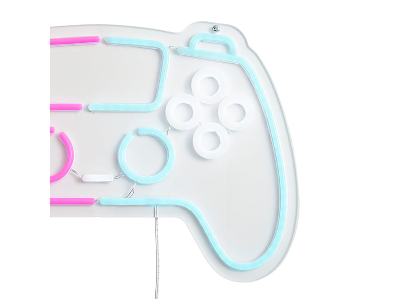  Applique murale néon rose et bleue avec led - controller  - Conforama D