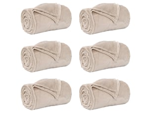 Couverture jetée de canapé 6 pcs beige 240x270 cm 9.93 kg polaire