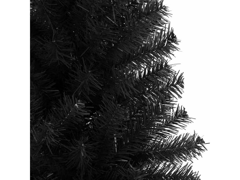  Sapin de noël artificiel, arbre de noël avec support noir 180 cm pvc  - Conforama E