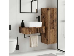 Ensemble de mobilier de salle de bain 2 pcs bois ancien shl6993
