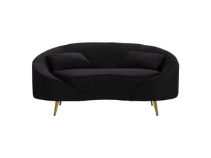 Canapé droit fixe <strong></strong> <strong></strong> 1 place Tissu noir