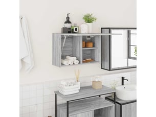 Armoire murale de bain, meuble de rangement sonoma gris 60x25x40cm bois d'ingénierie