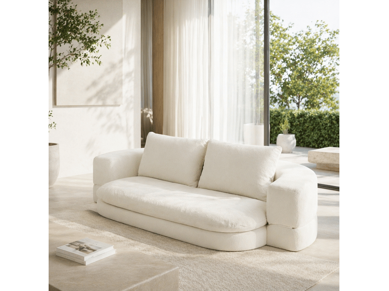  Canapé-lit convertible 2 places 200 x 130 cm blanc cassé homvra  - Conforama D