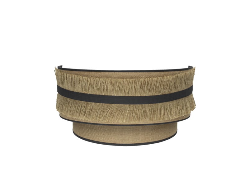  Applique murale fabrilamp natalia toile de jute noir e27 17 x 30 x 15 cm 188561009 - Conforama A