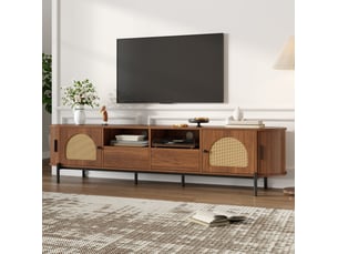 Meuble tv coloris bois foncé 200 cm MODENVIE  