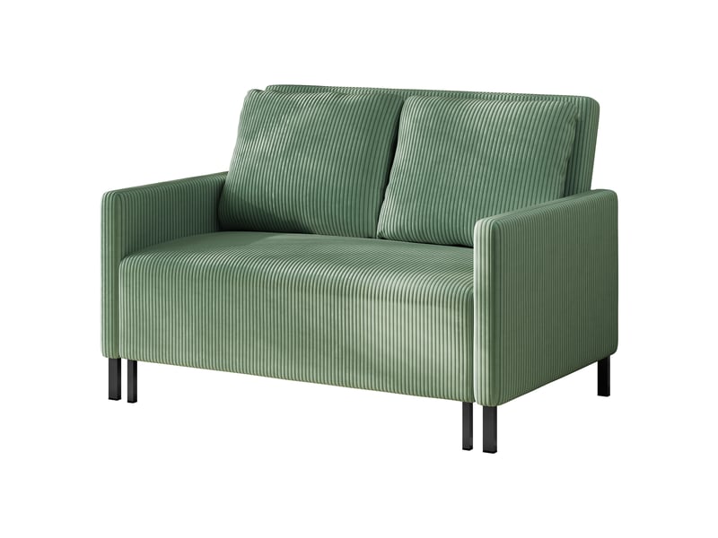 Canapé convertible 2 places en velours côtelé,canapé-lit moderne avec accoudoir,cadre en bois massif,l 120-180cm,vert 120x78x87cm - Conforama D