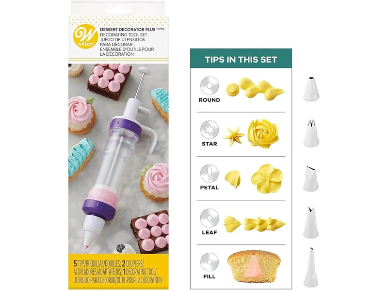  Seringue à décorer desserts plus, outil de décoration de gâteaux, poche à douille avec 5 douilles et 2 adaptateurs, seringue pâtisserie, décorateur NO Commercial reference - Conforama E