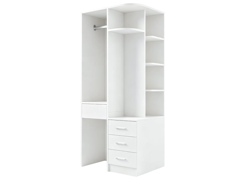  Armoire penderie avec tringle, étagères et tiroirs 70 x 55 x 175 cm  - Conforama B