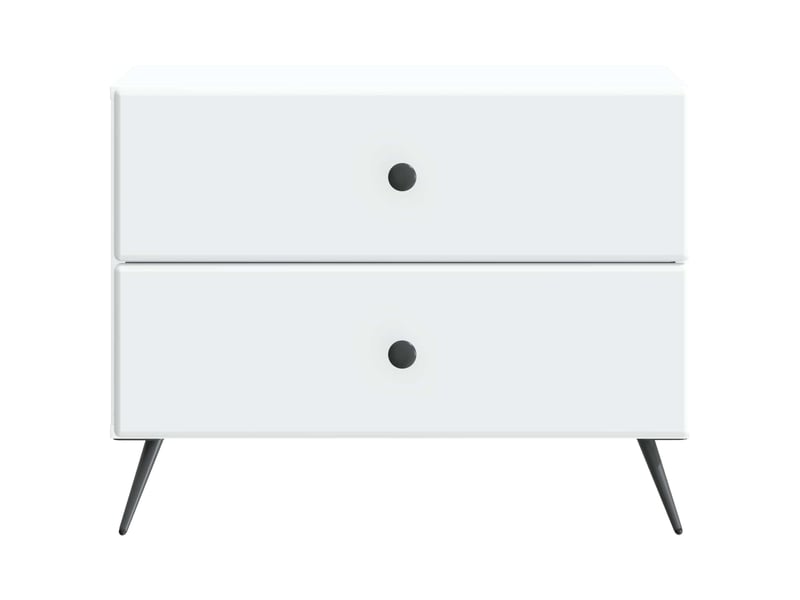 Table de chevet - cabinet de chevet - table de nuit blanc 62 x 34,5 x 47,5 cm bois d'ingénierie - Conforama D
