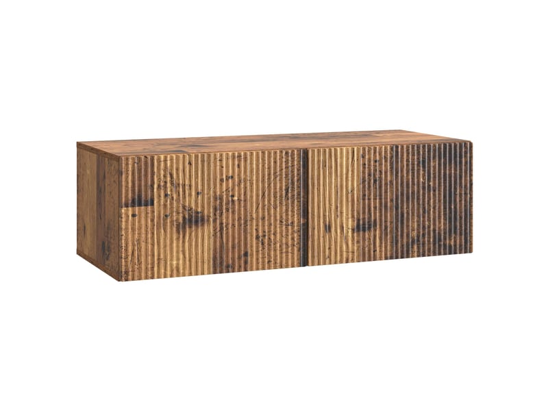  Meuble tv - banc tv - meuble de rangement mural 98 x 41 x 30 cm bois ancien bois d'ingénierie  - Conforama A