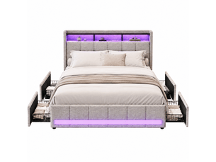 Lit 2 places 140x190 cm FOERPL   coloris beige
