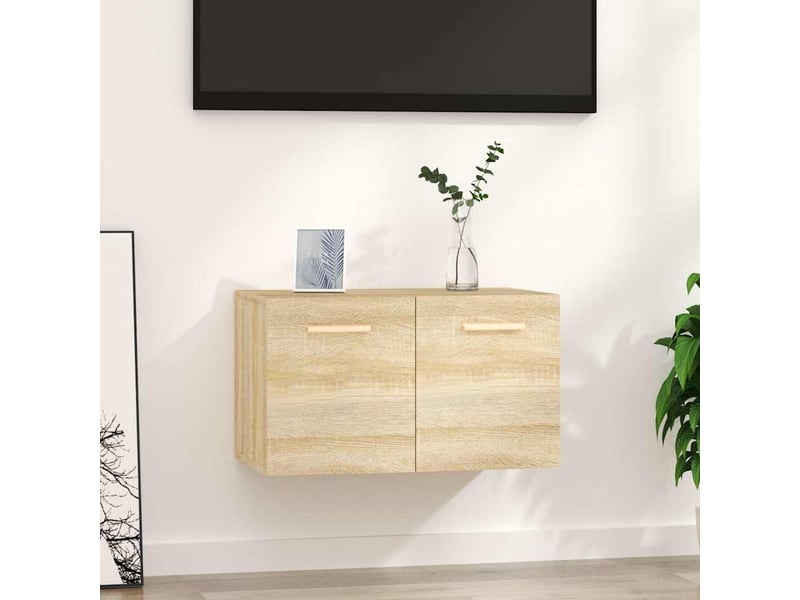 Armoire murale salon chêne sonoma 60x36,5x35cm bois d'ingénierie shl5905  - Conforama B