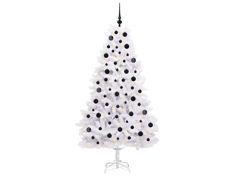 Sapin de noël, arbre de noël artificiel à branches articulées blanc 180 cm shl9096 - Conforama C