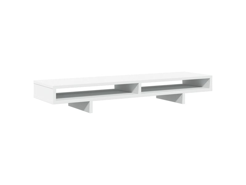  Support de moniteur table meuble bureau 100 x 27 x 15 cm bois d'ingénierie blanc 02_0044837  - Conforama D