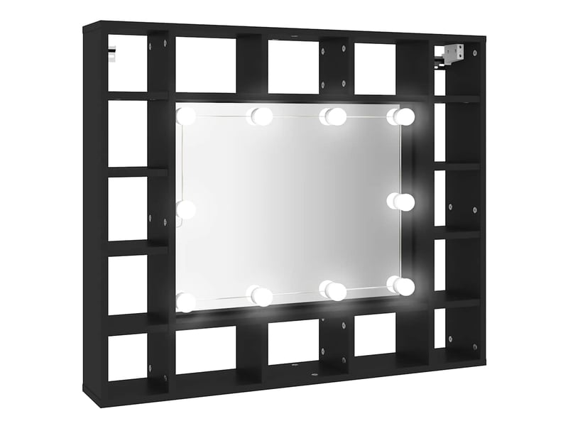  Armoire à miroir à led noir 91x15x76.5 cm  - Conforama A