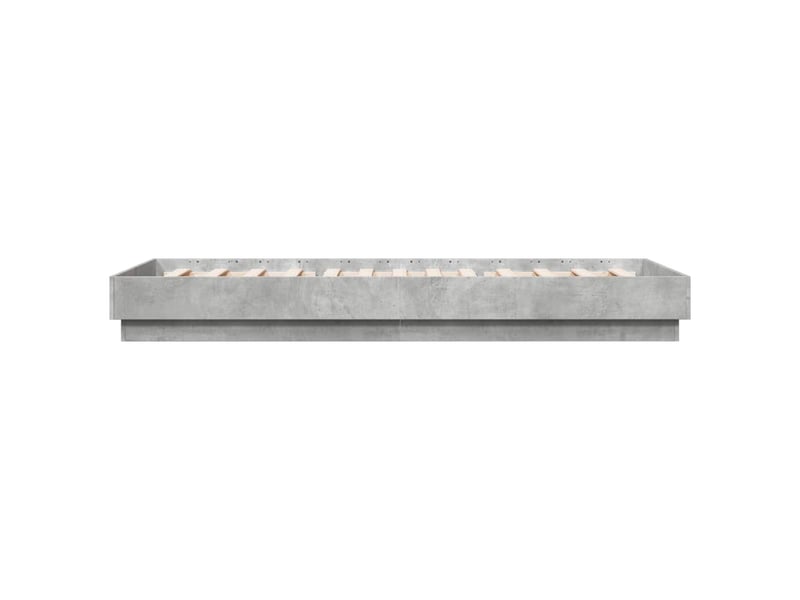  Lit simple- lit adulte -  cadre de lit sans matelas gris béton 100x200 cm  - Conforama D