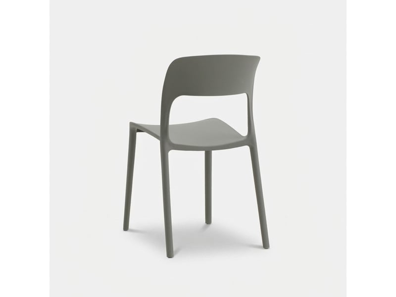  Lot de 2 chaises de salle à manger empilables numana - gris  - Conforama E